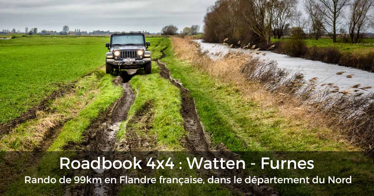 Road book 4x4 département du Nord rando 4x4 Watten Furnes