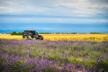 Paysage pendant le road book 4x4 dans la région Centre-Val de Loire.