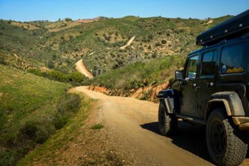 Pendant les vacances 4&times;4 dans l'Algarve, pr&egrave;s de Faro au Portugal