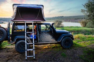 Spot de camping lors du voyage 4&times;4 &agrave; travers l'Algarve et le Portugal