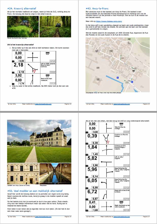 In de infogids bij het 4×4 roadbook Tanlay - Les Riceys - Bar-sur-Seine vind je makkelijke alternatieven