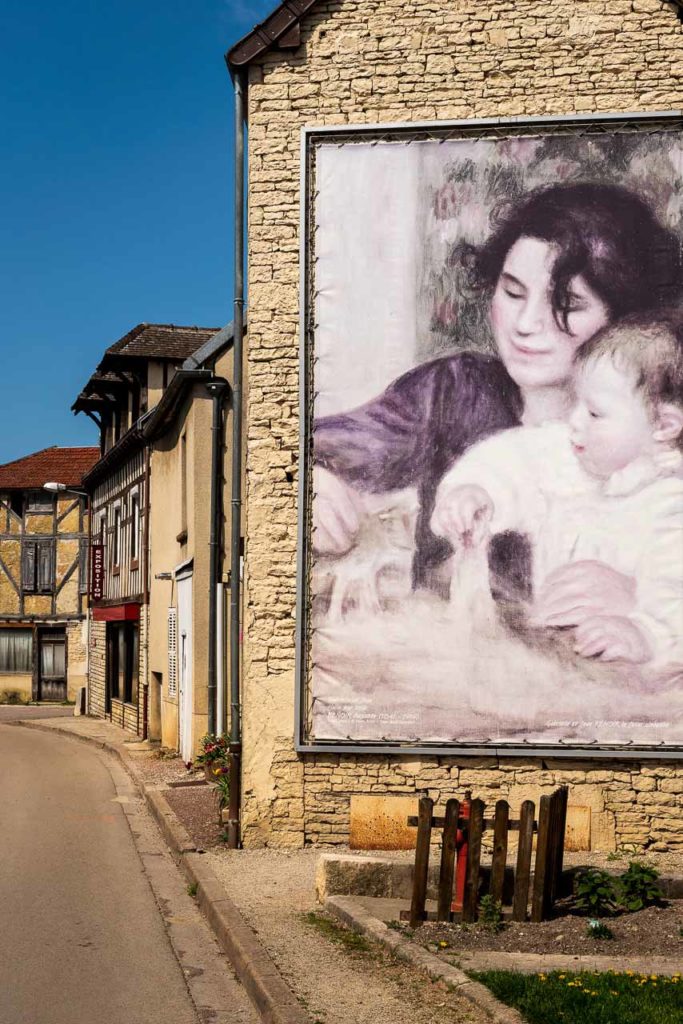 De 4×4 route komt langs Essoyes, het dorp van de schilder Renoir