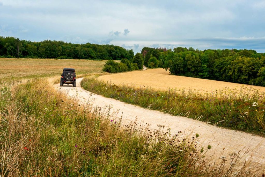 Mooie piste in omgeving van Sommedieue, tijdens de rit van de 4×4-route.