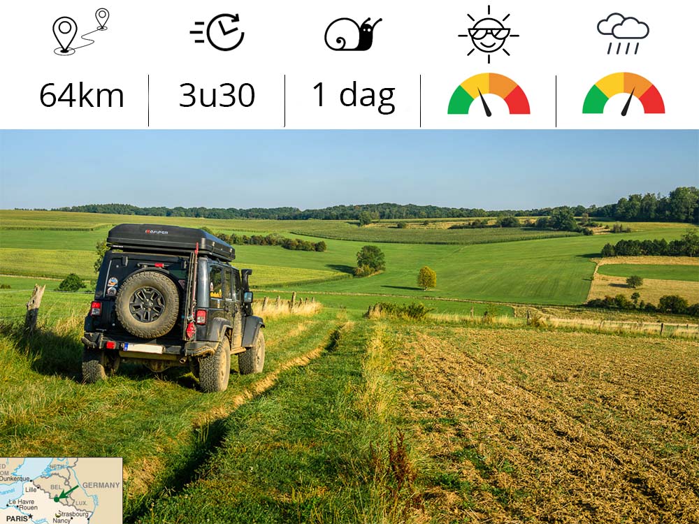 4x4 roadbook van Sedan naar Bohan in de Ardennen