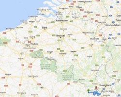 Situatie plan 4&times;4 roadbook van Marville naar Longwy