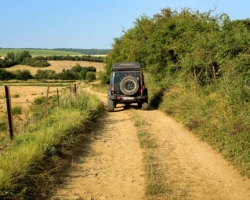 Mooie veldweg bij Longuyon, tijdens het 4&times;4 roadbook rijden