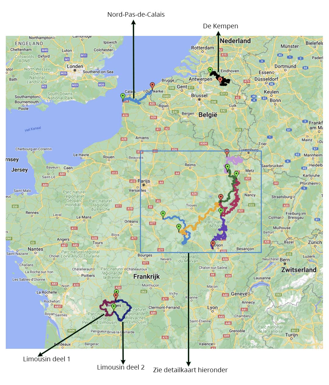Overzicht 4x4 roadbooks in Frankrijk, België en Nederland