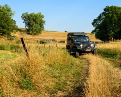 Veldweg nabij Longwy, tijdens deze off-road route